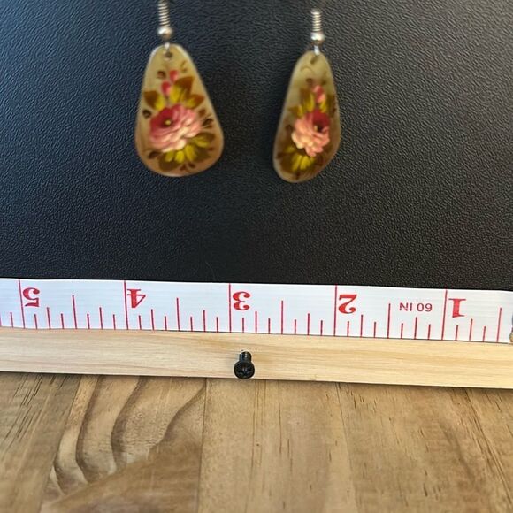 Floral Teardrop Earrings - Picture 1 of 4